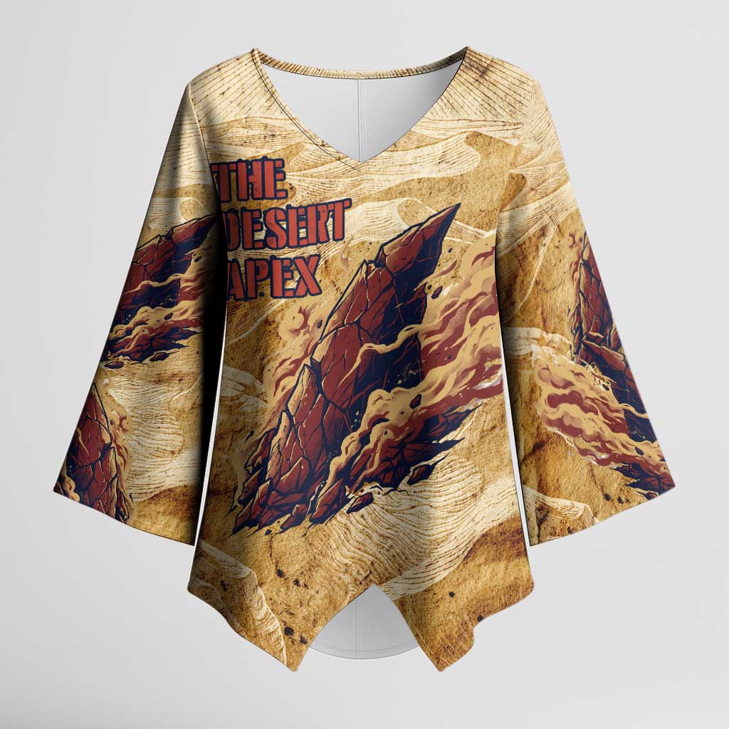 The Desert Apex Giratina Kimono Sleeve Blouse Grunge Ink Sandstorm Art