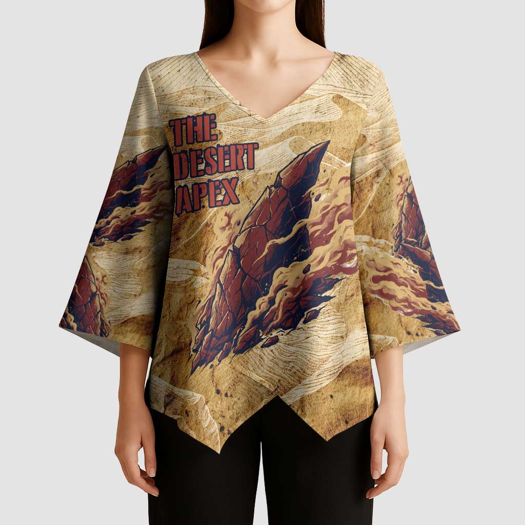 The Desert Apex Giratina Kimono Sleeve Blouse Grunge Ink Sandstorm Art