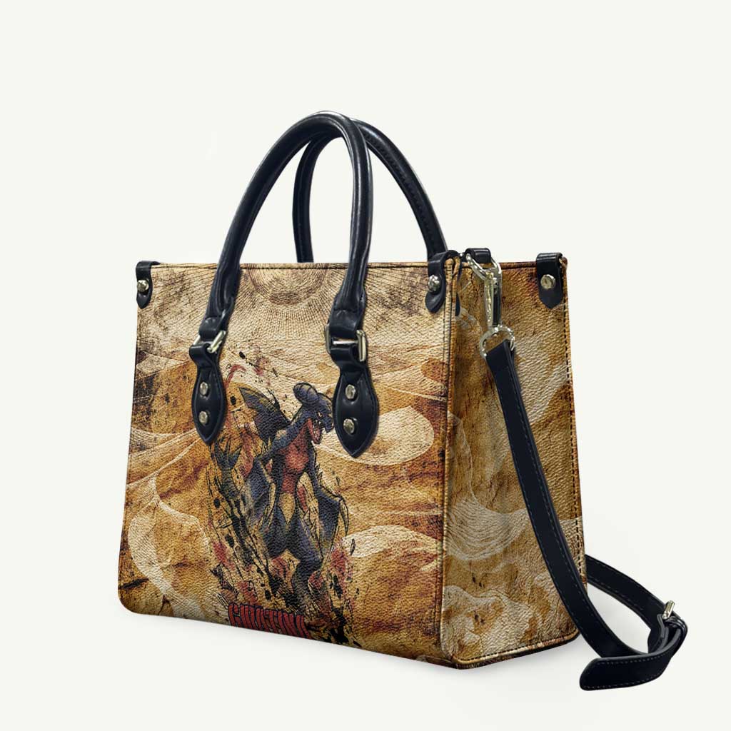 The Desert Apex Giratina Leather Bag Grunge Ink Sandstorm Art