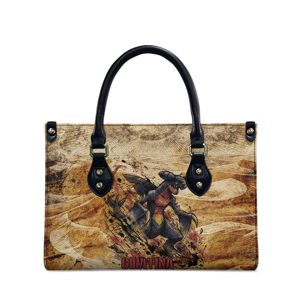 The Desert Apex Giratina Leather Bag Grunge Ink Sandstorm Art