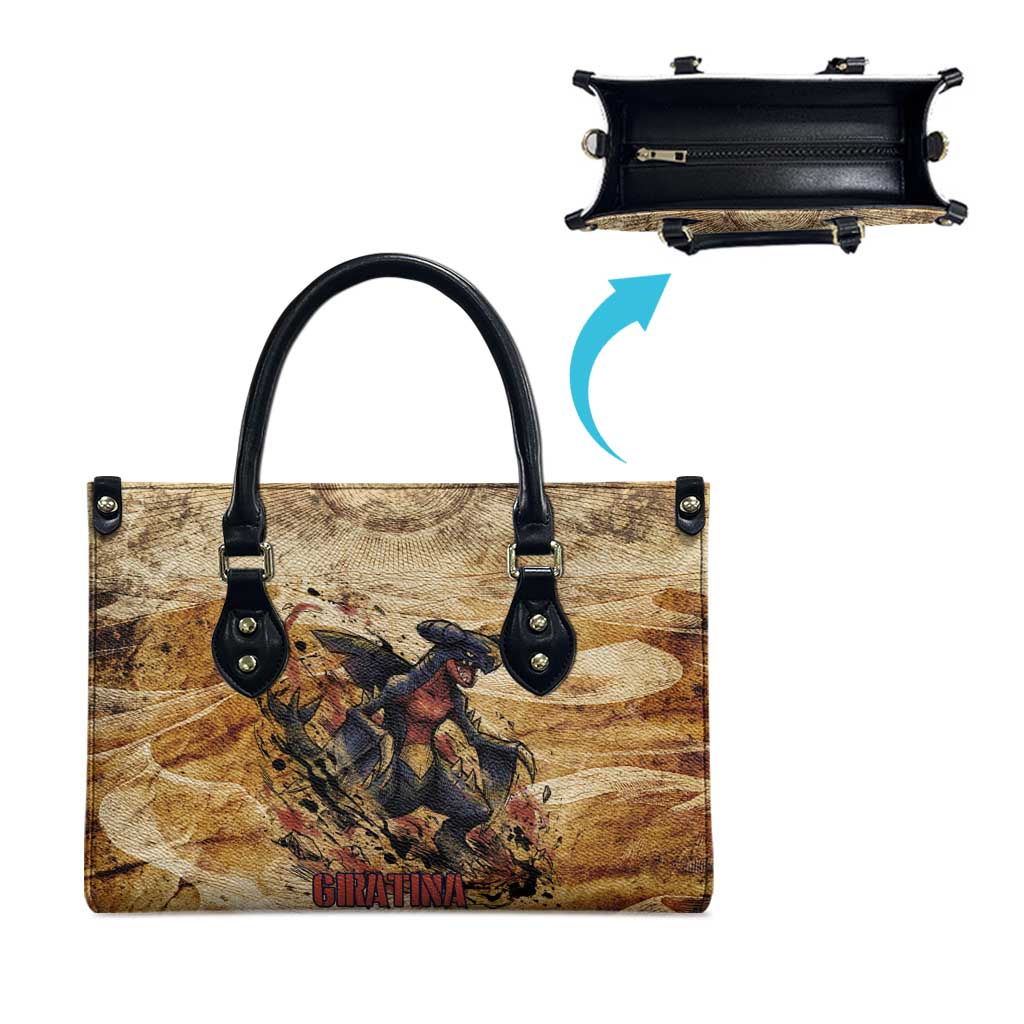 The Desert Apex Giratina Leather Bag Grunge Ink Sandstorm Art