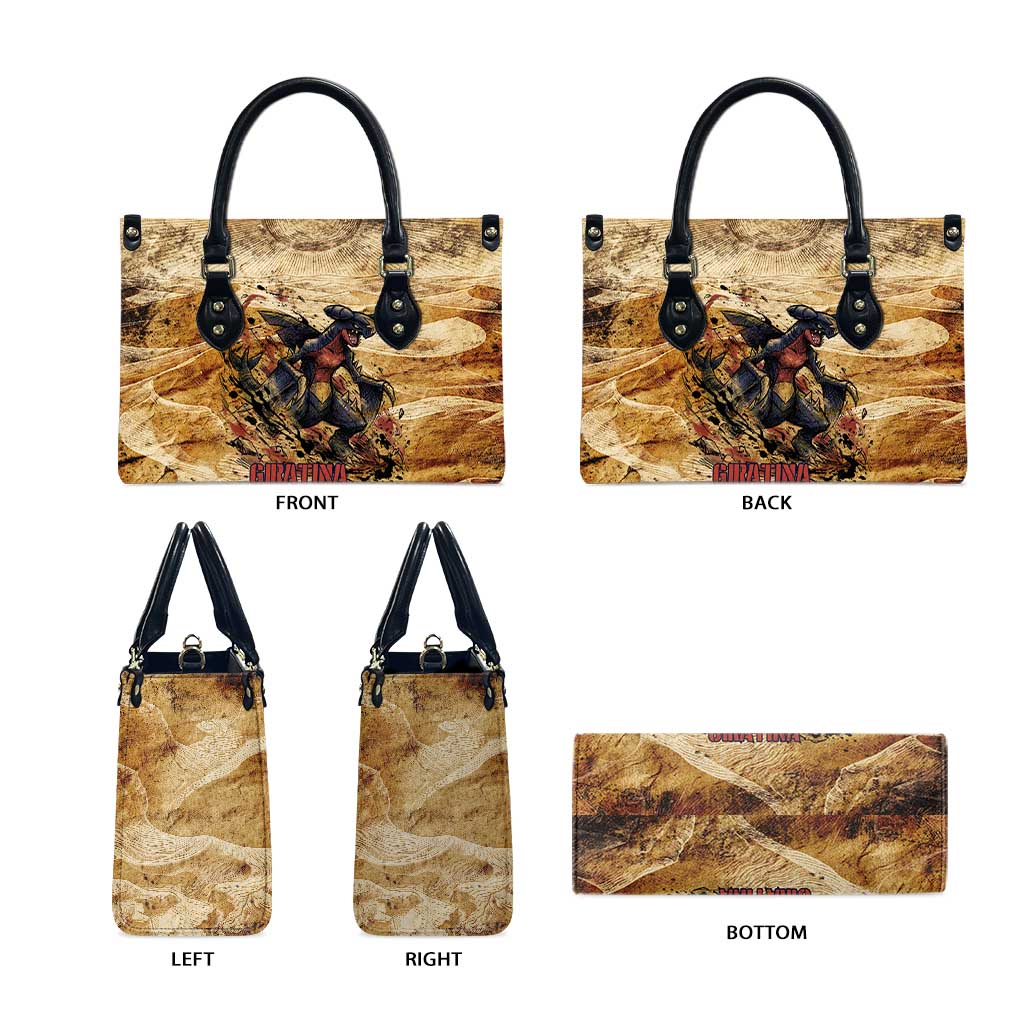 The Desert Apex Giratina Leather Bag Grunge Ink Sandstorm Art