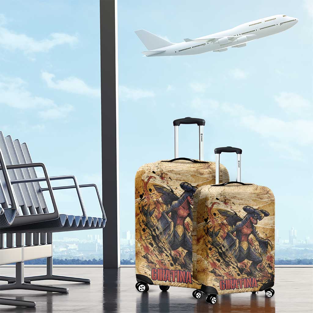 The Desert Apex Giratina Luggage Cover Grunge Ink Sandstorm Art