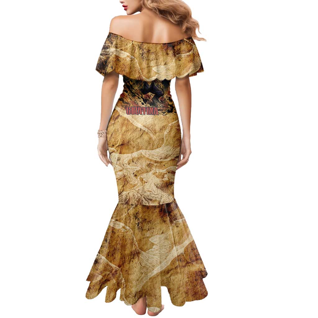 The Desert Apex Giratina Mermaid Dress Grunge Ink Sandstorm Art