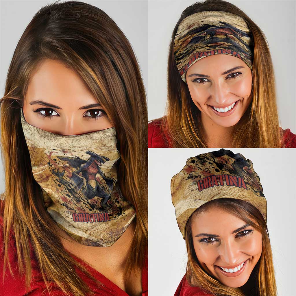 The Desert Apex Giratina Neck Gaiter Grunge Ink Sandstorm Art