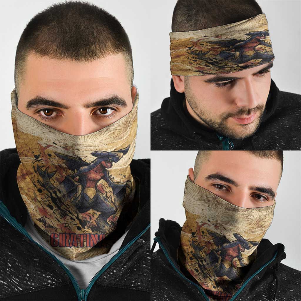 The Desert Apex Giratina Neck Gaiter Grunge Ink Sandstorm Art