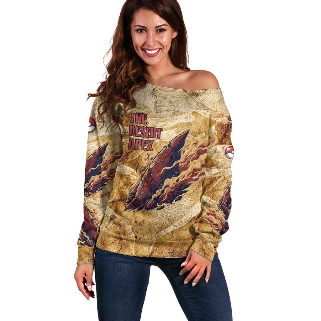 The Desert Apex Giratina Off Shoulder Sweater Grunge Ink Sandstorm Art