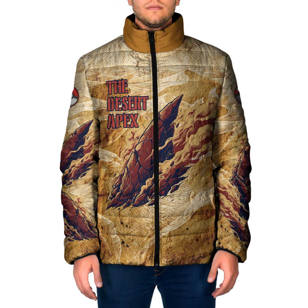 The Desert Apex Giratina Padded Jacket Grunge Ink Sandstorm Art