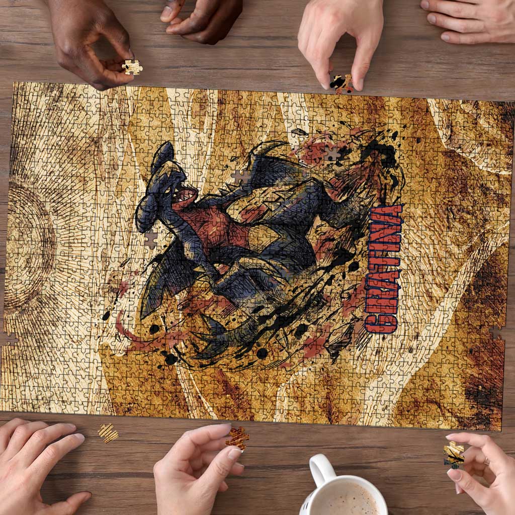 The Desert Apex Giratina Puzzle Grunge Ink Sandstorm Art
