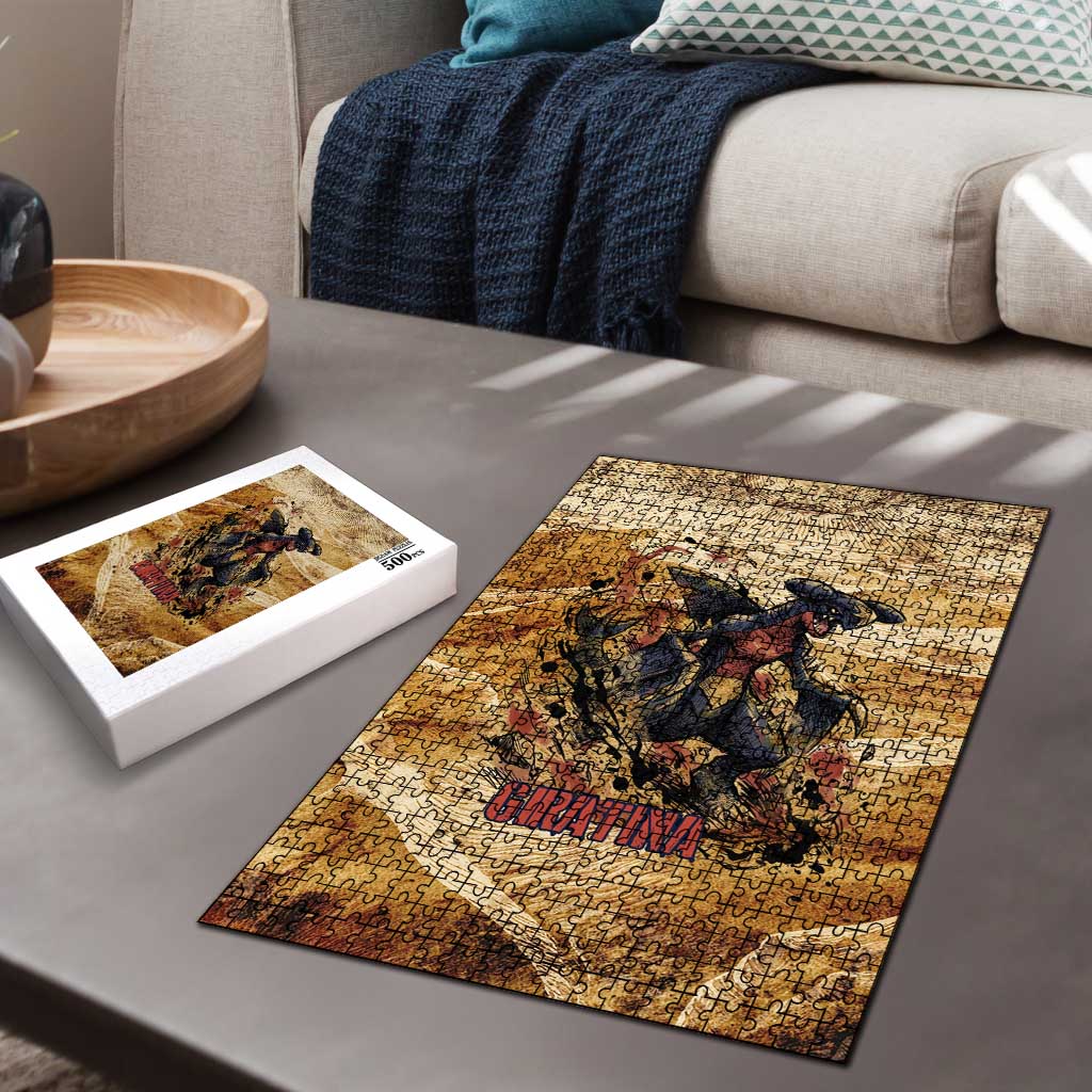 The Desert Apex Giratina Puzzle Grunge Ink Sandstorm Art