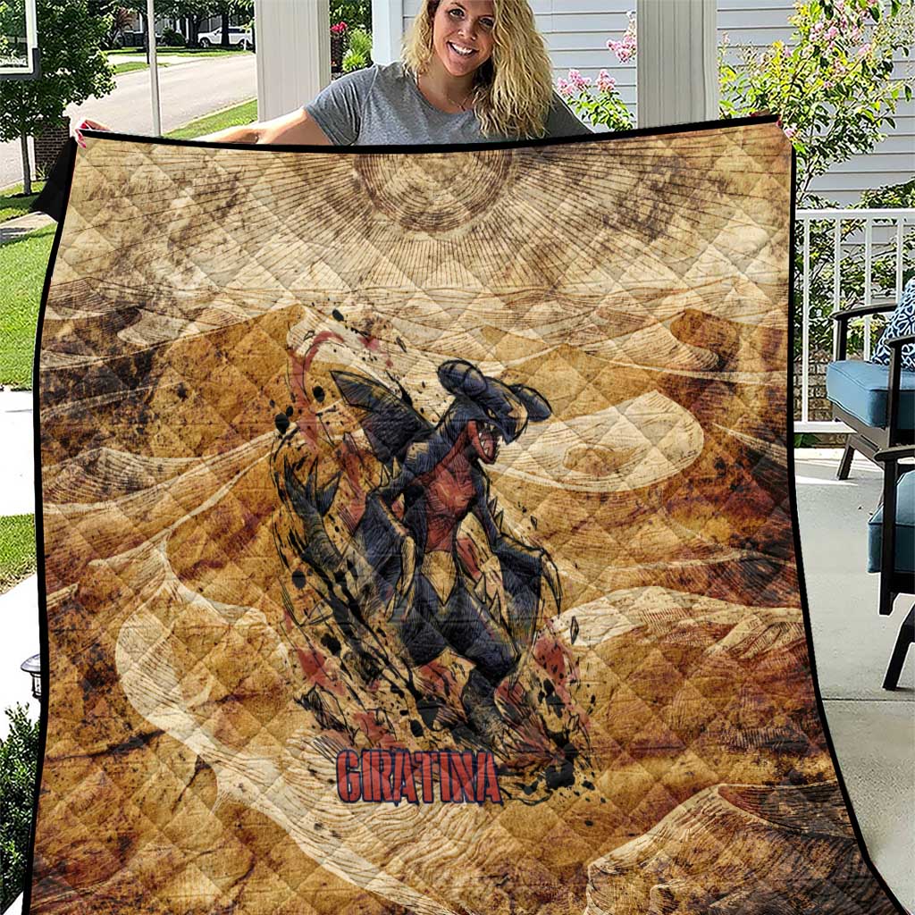 The Desert Apex Giratina Quilt Grunge Ink Sandstorm Art