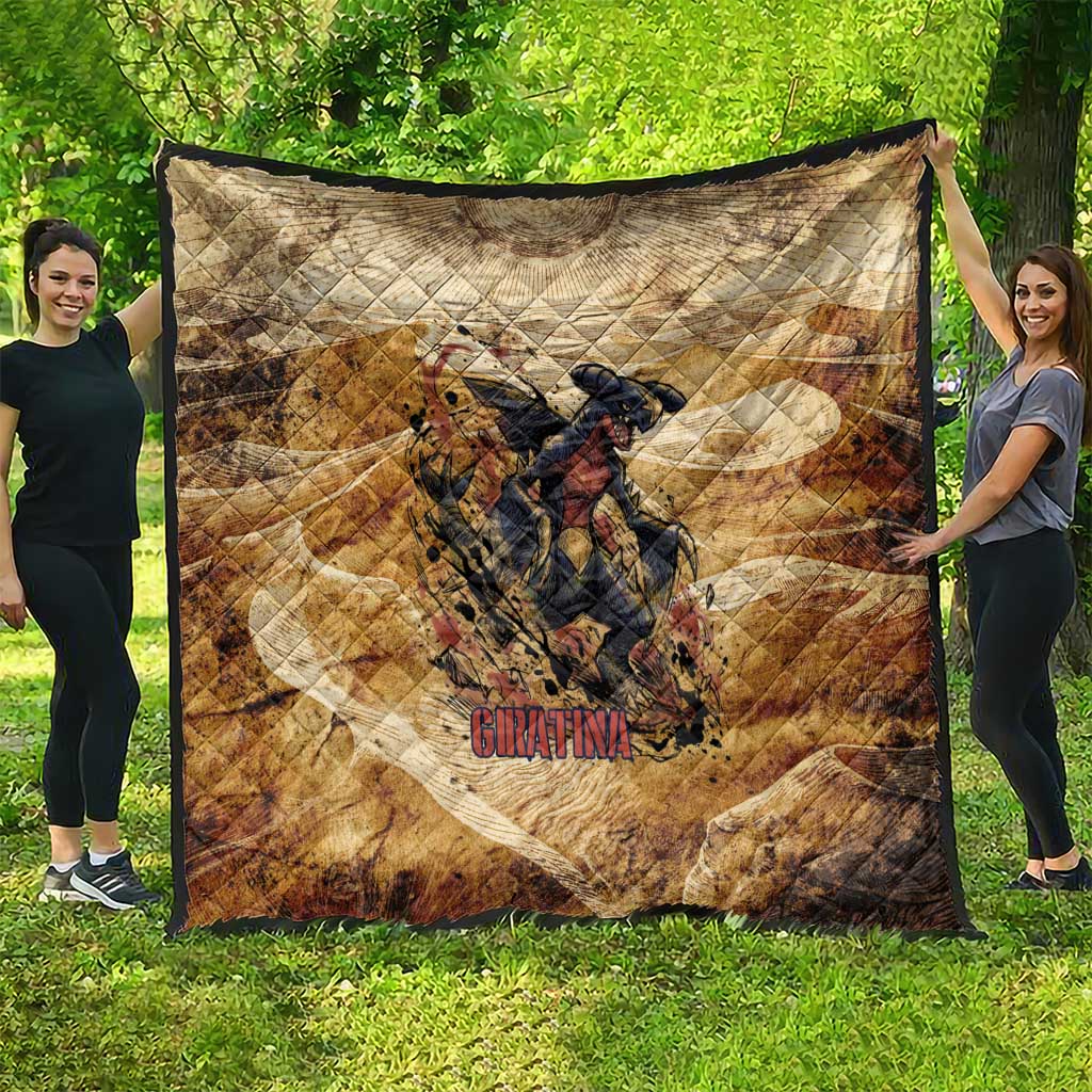 The Desert Apex Giratina Quilt Grunge Ink Sandstorm Art