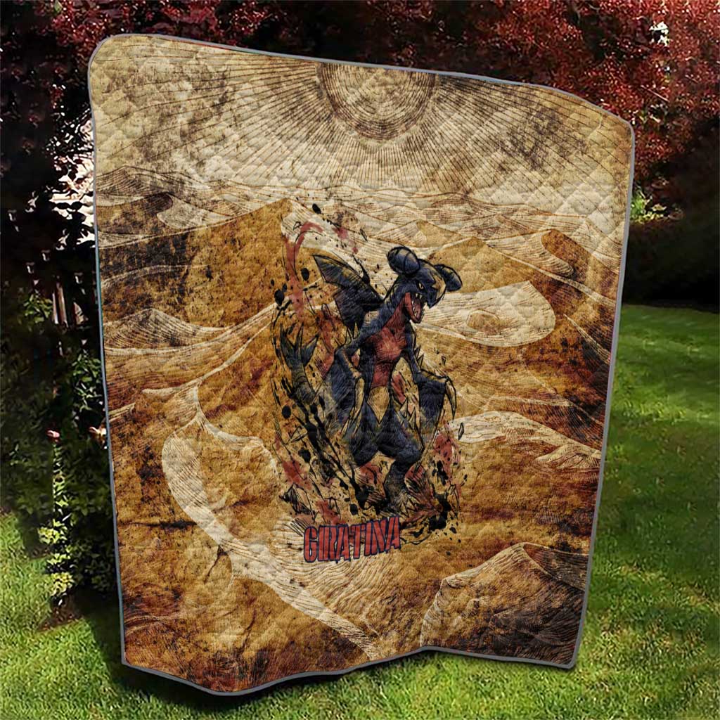 The Desert Apex Giratina Quilt Grunge Ink Sandstorm Art