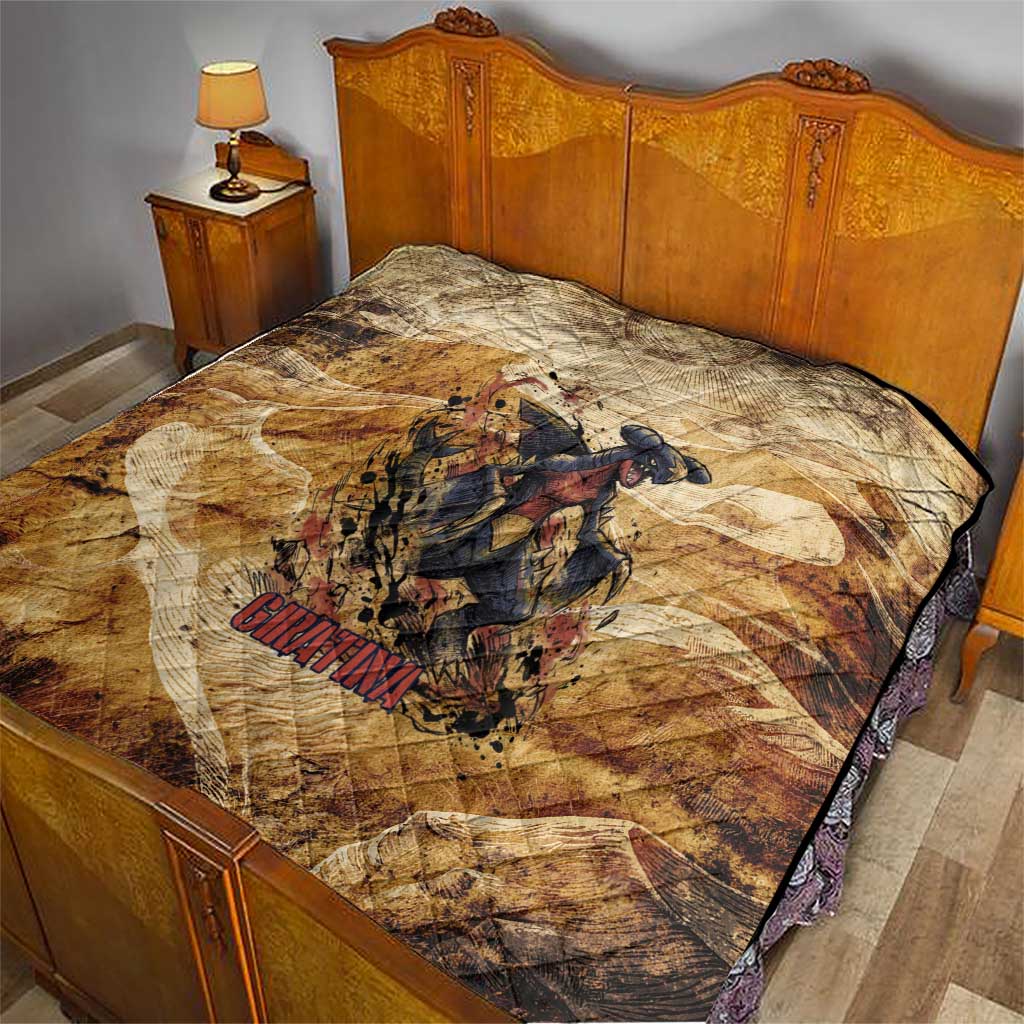 The Desert Apex Giratina Quilt Grunge Ink Sandstorm Art