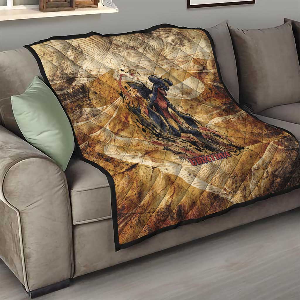 The Desert Apex Giratina Quilt Grunge Ink Sandstorm Art
