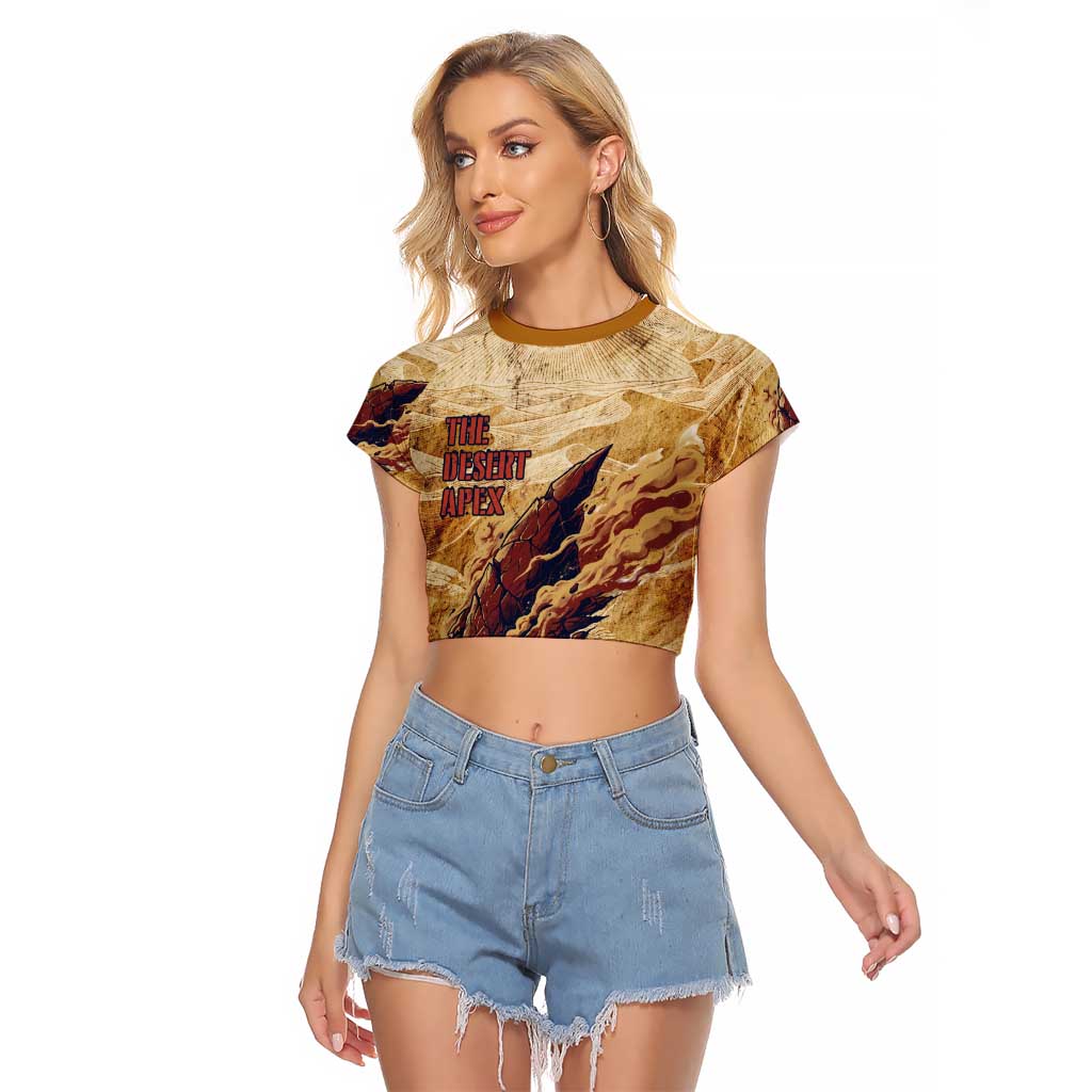 The Desert Apex Giratina Raglan Cropped T Shirt Grunge Ink Sandstorm Art