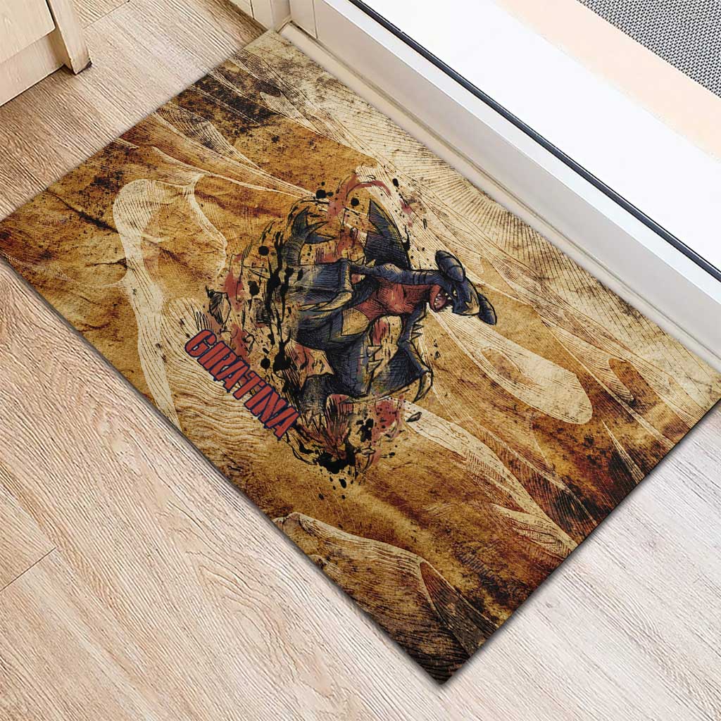 The Desert Apex Giratina Rubber Doormat Grunge Ink Sandstorm Art