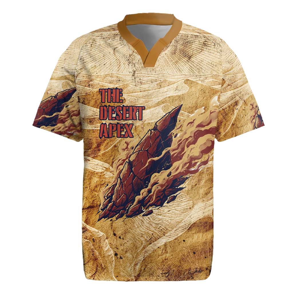 The Desert Apex Giratina Rugby Jersey Grunge Ink Sandstorm Art
