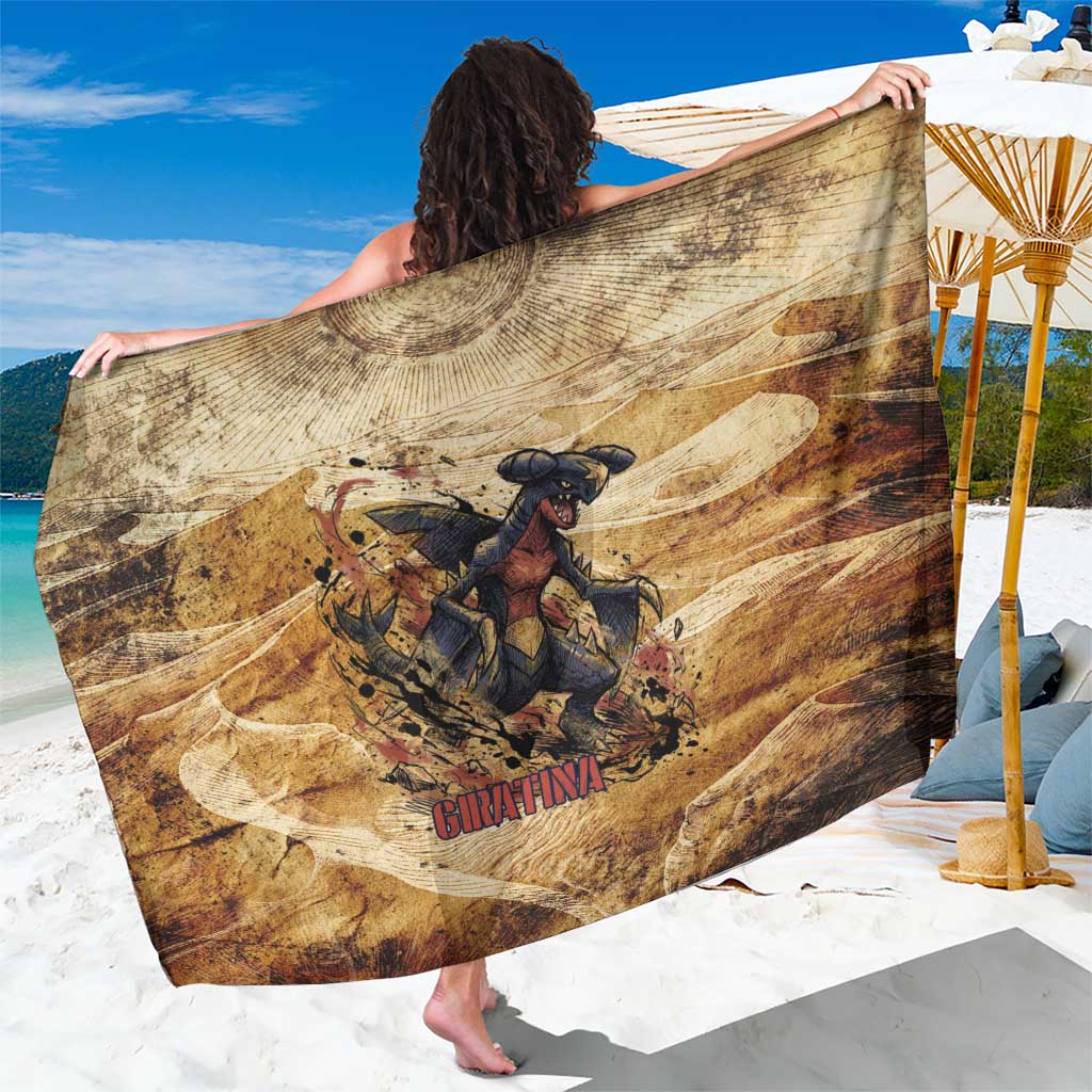 The Desert Apex Giratina Sarong Grunge Ink Sandstorm Art