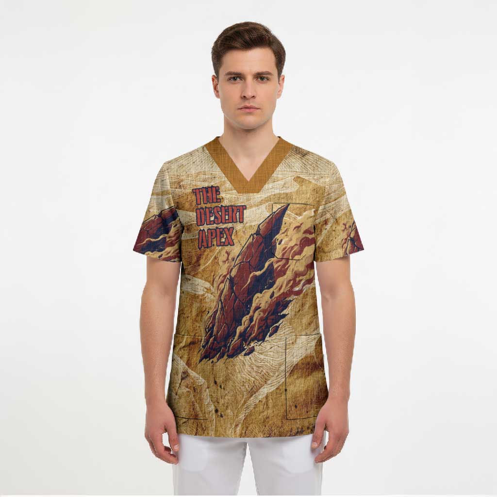 The Desert Apex Giratina Scrub Top Grunge Ink Sandstorm Art