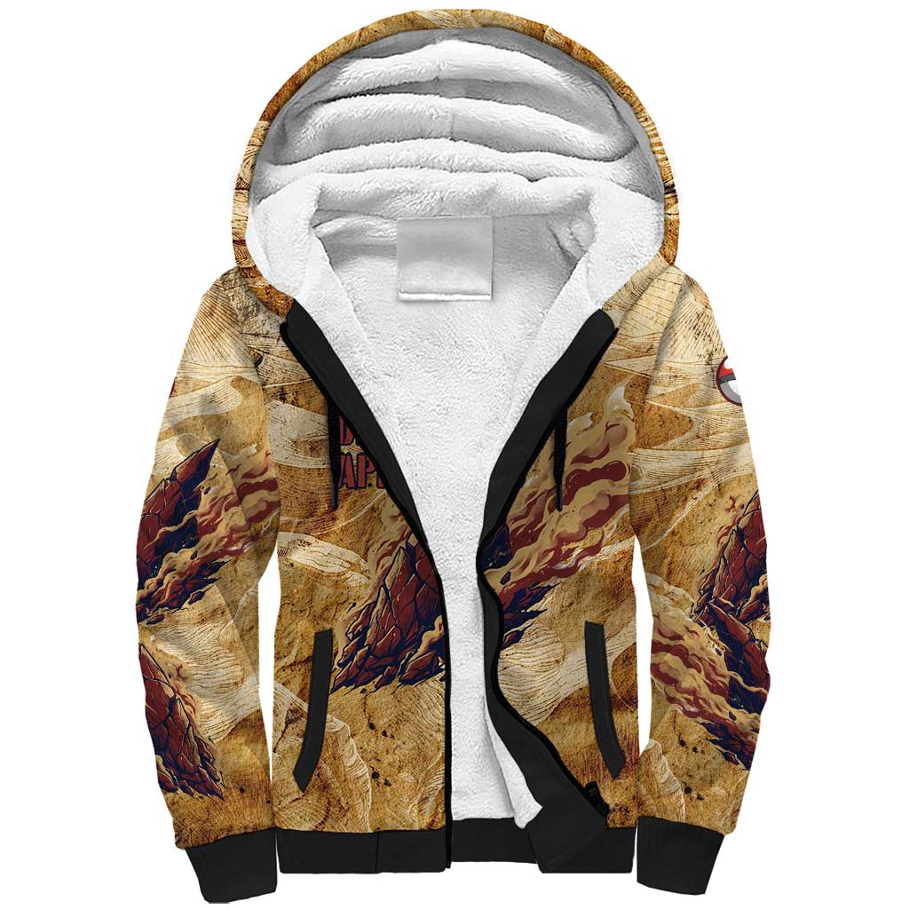 The Desert Apex Giratina Sherpa Hoodie Grunge Ink Sandstorm Art