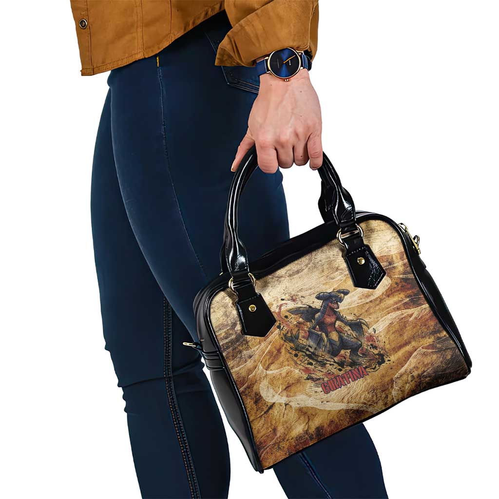 The Desert Apex Giratina Shoulder Handbag Grunge Ink Sandstorm Art