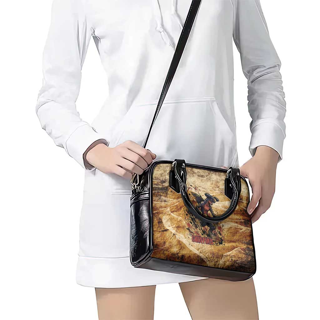 The Desert Apex Giratina Shoulder Handbag Grunge Ink Sandstorm Art