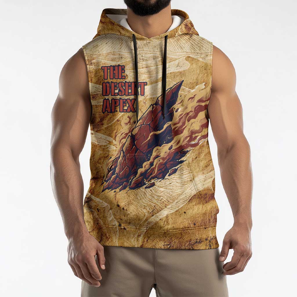 The Desert Apex Giratina Sleeveless Hoodie Grunge Ink Sandstorm Art