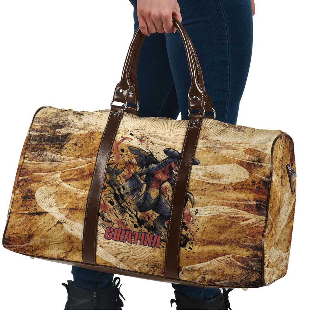 The Desert Apex Giratina Travel Bag Grunge Ink Sandstorm Art