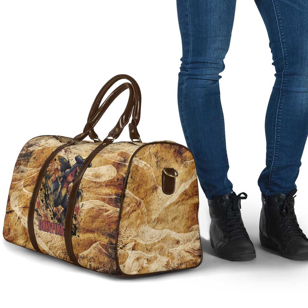 The Desert Apex Giratina Travel Bag Grunge Ink Sandstorm Art