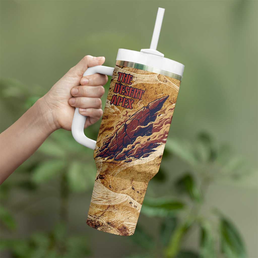 The Desert Apex Giratina Tumbler With Handle Grunge Ink Sandstorm Art
