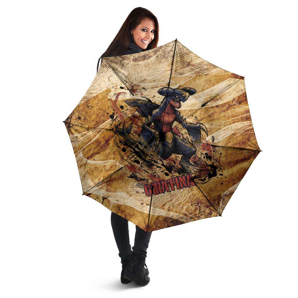 The Desert Apex Giratina Umbrella Grunge Ink Sandstorm Art