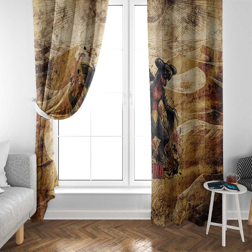 The Desert Apex Giratina Window Curtain Grunge Ink Sandstorm Art