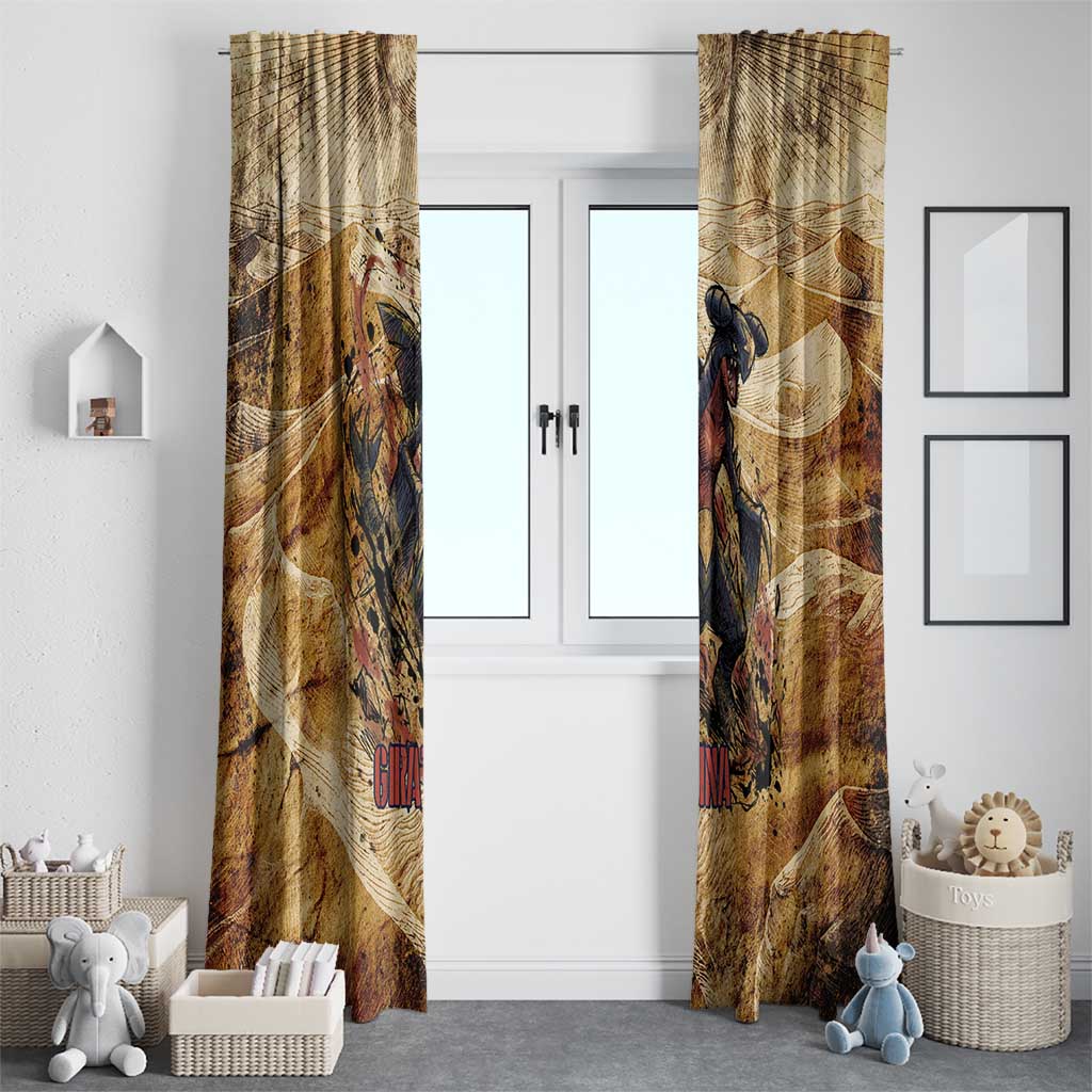 The Desert Apex Giratina Window Curtain Grunge Ink Sandstorm Art