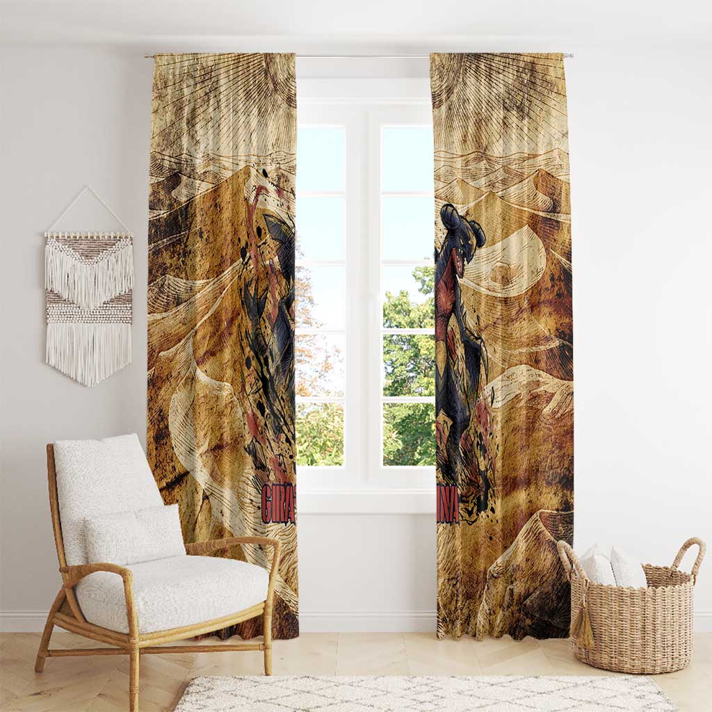 The Desert Apex Giratina Window Curtain Grunge Ink Sandstorm Art