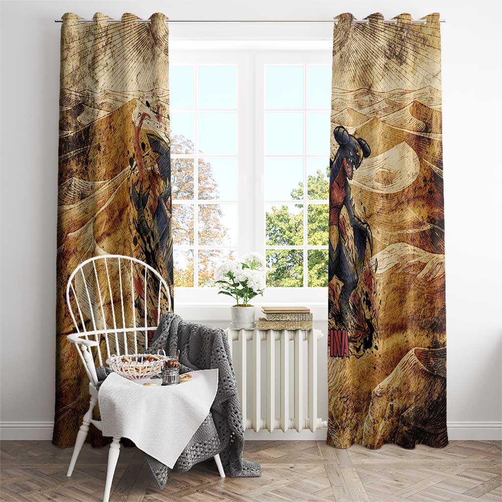 The Desert Apex Giratina Window Curtain Grunge Ink Sandstorm Art