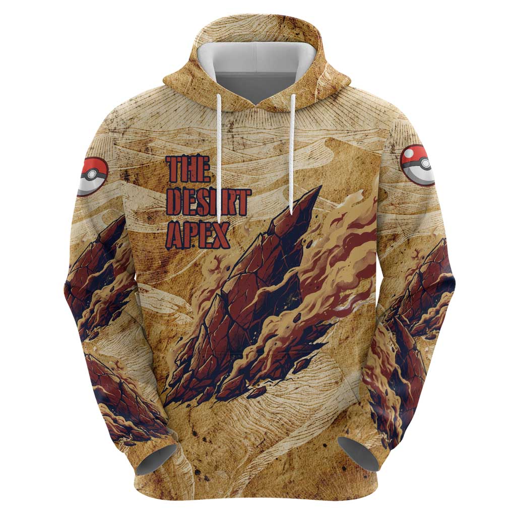 The Desert Apex Giratina Zip Hoodie Grunge Ink Sandstorm Art