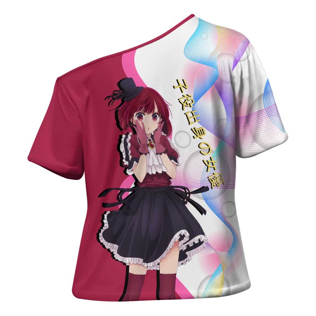 Kana Arima Idol Cross Shoulder Shirt Elegant Idol Anime Style