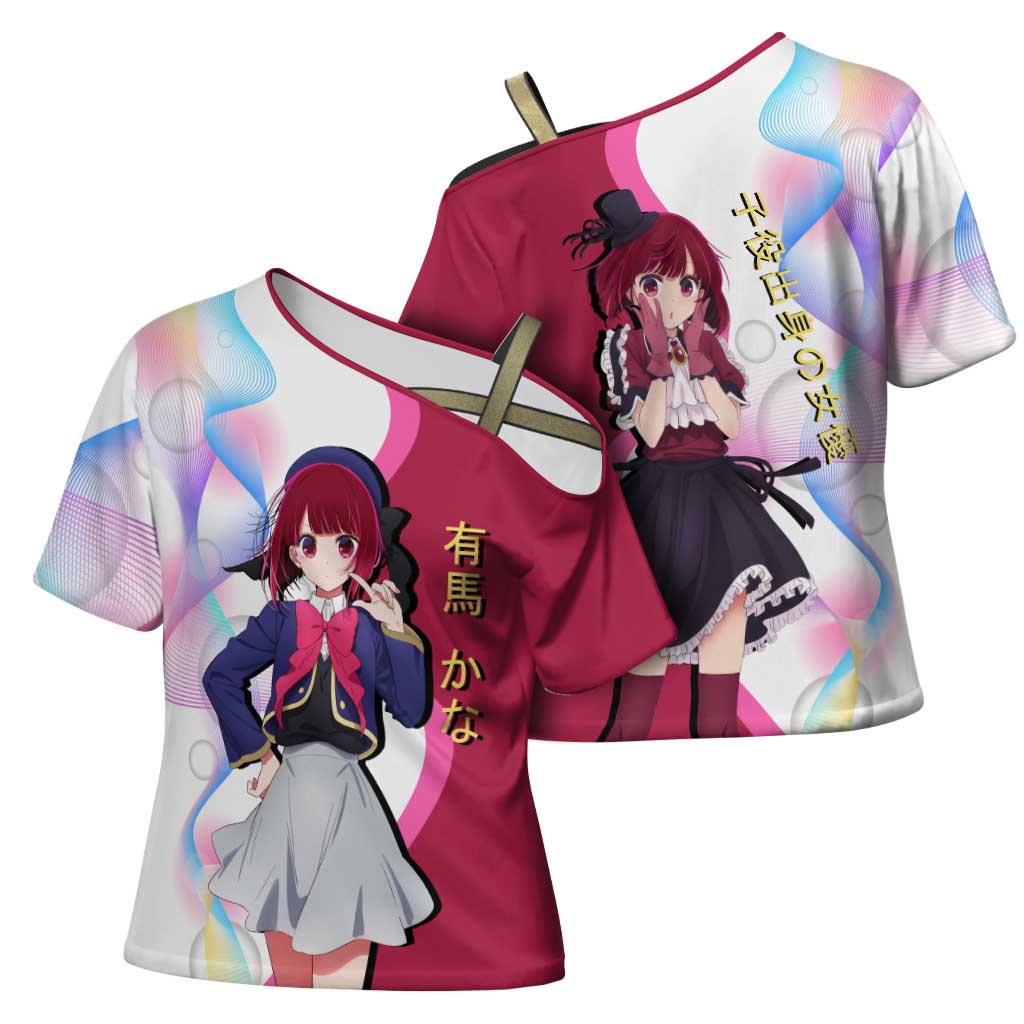Kana Arima Idol Cross Shoulder Shirt Elegant Idol Anime Style