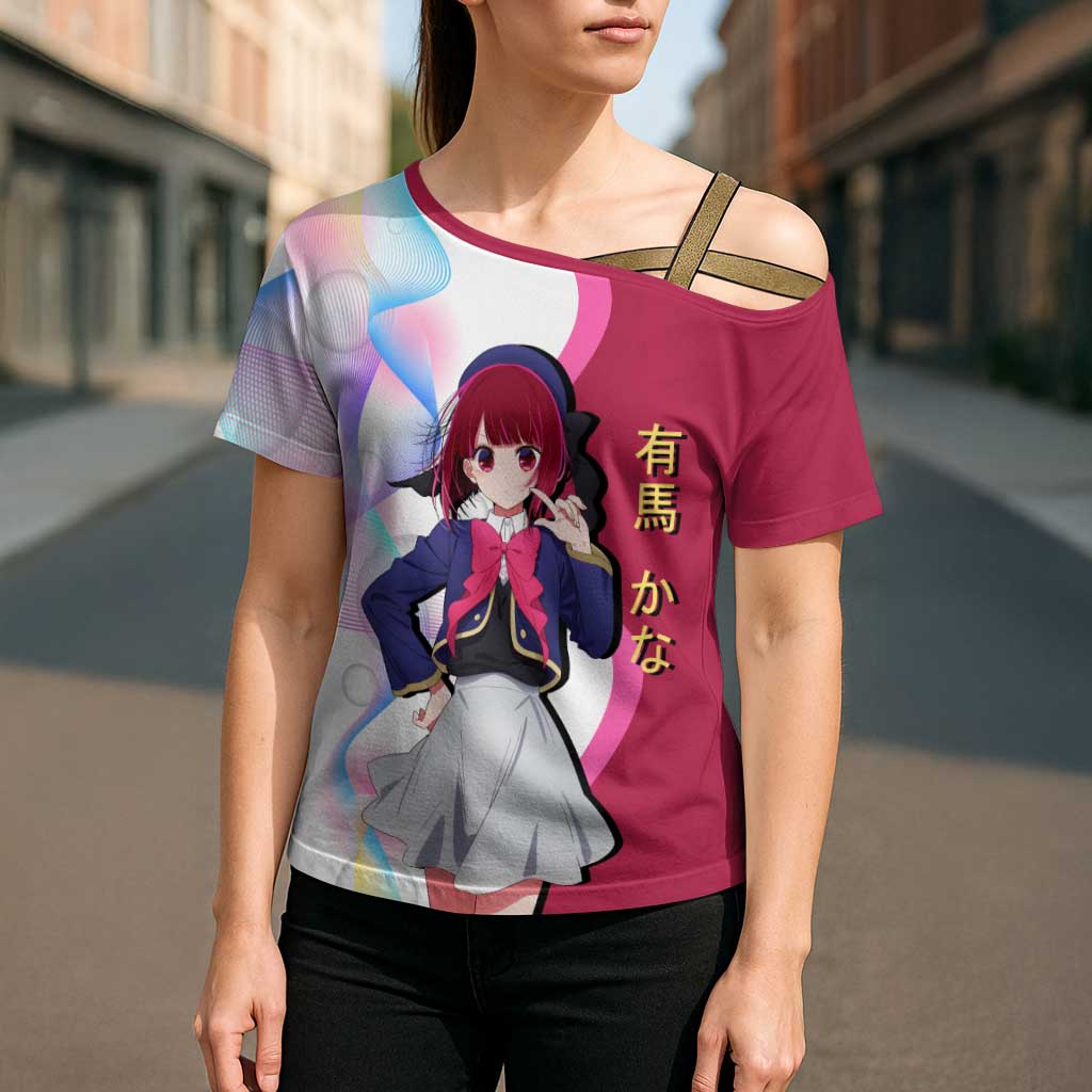 Kana Arima Idol Cross Shoulder Shirt Elegant Idol Anime Style