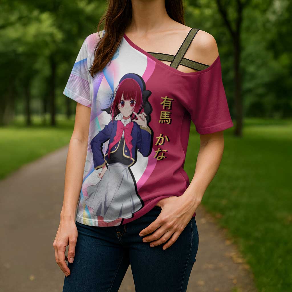 Kana Arima Idol Cross Shoulder Shirt Elegant Idol Anime Style