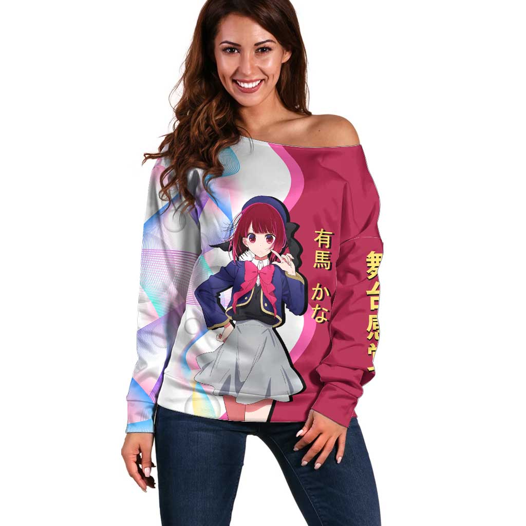 Kana Arima Idol Off Shoulder Sweater Elegant Idol Anime Style