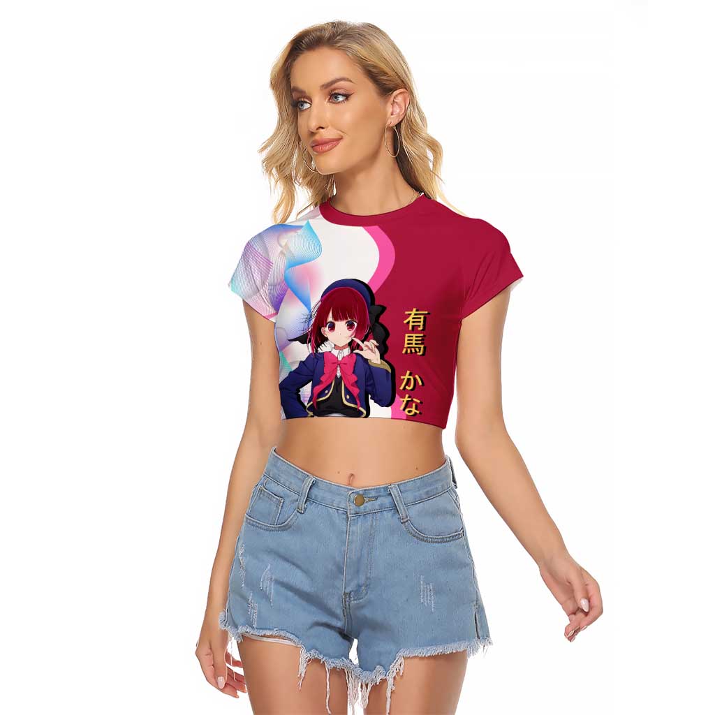 Kana Arima Idol Raglan Cropped T Shirt Elegant Idol Anime Style