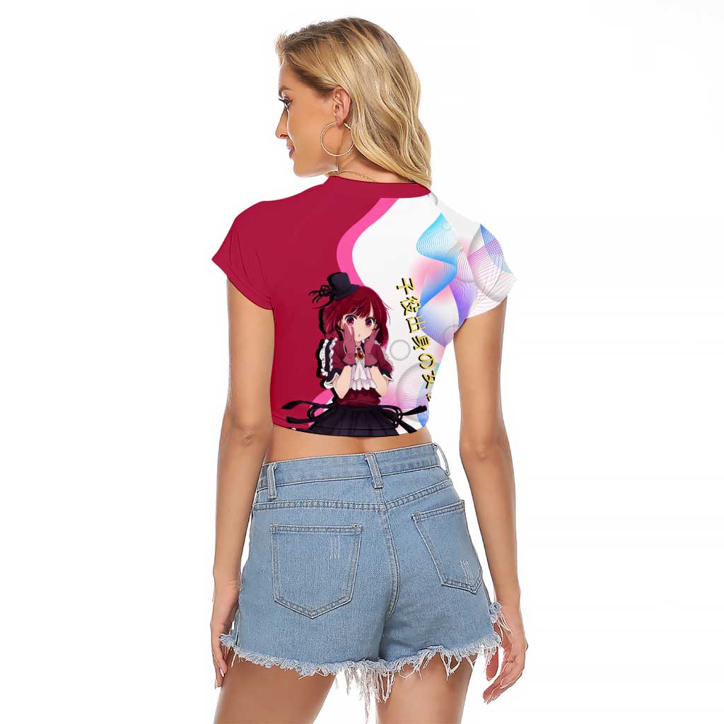 Kana Arima Idol Raglan Cropped T Shirt Elegant Idol Anime Style