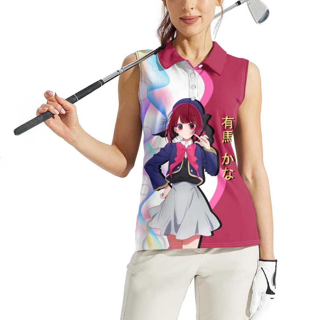 Kana Arima Idol Women Sleeveless Polo Shirt Elegant Idol Anime Style