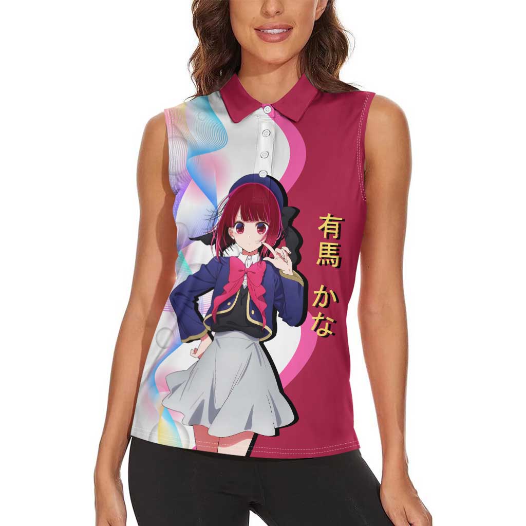 Kana Arima Idol Women Sleeveless Polo Shirt Elegant Idol Anime Style