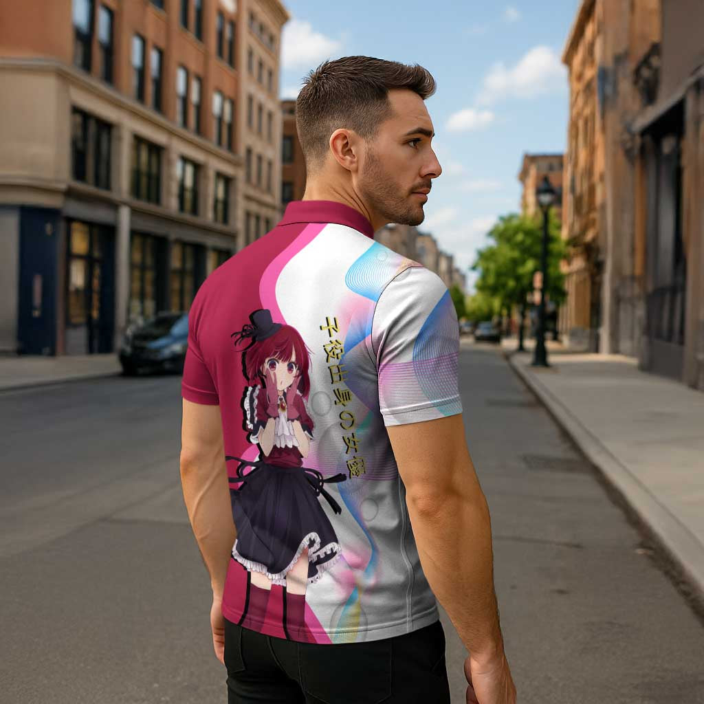 Kana Arima Idol Zipper Polo Shirt Elegant Idol Anime Style