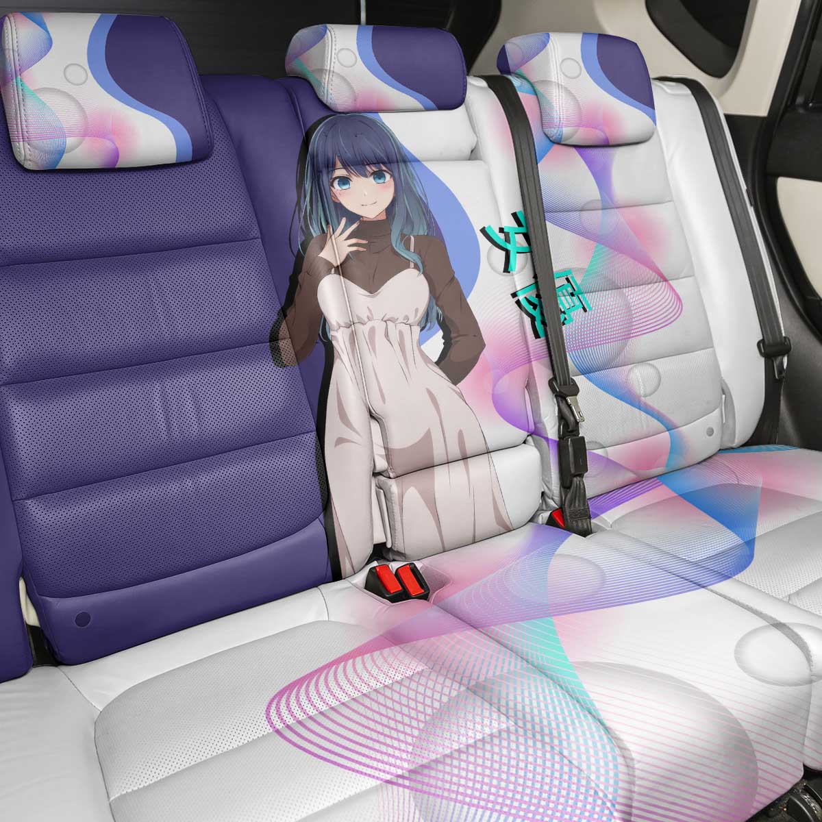 Akane Kurokawa Back Car Seat Cover Chic Idol Anime Style