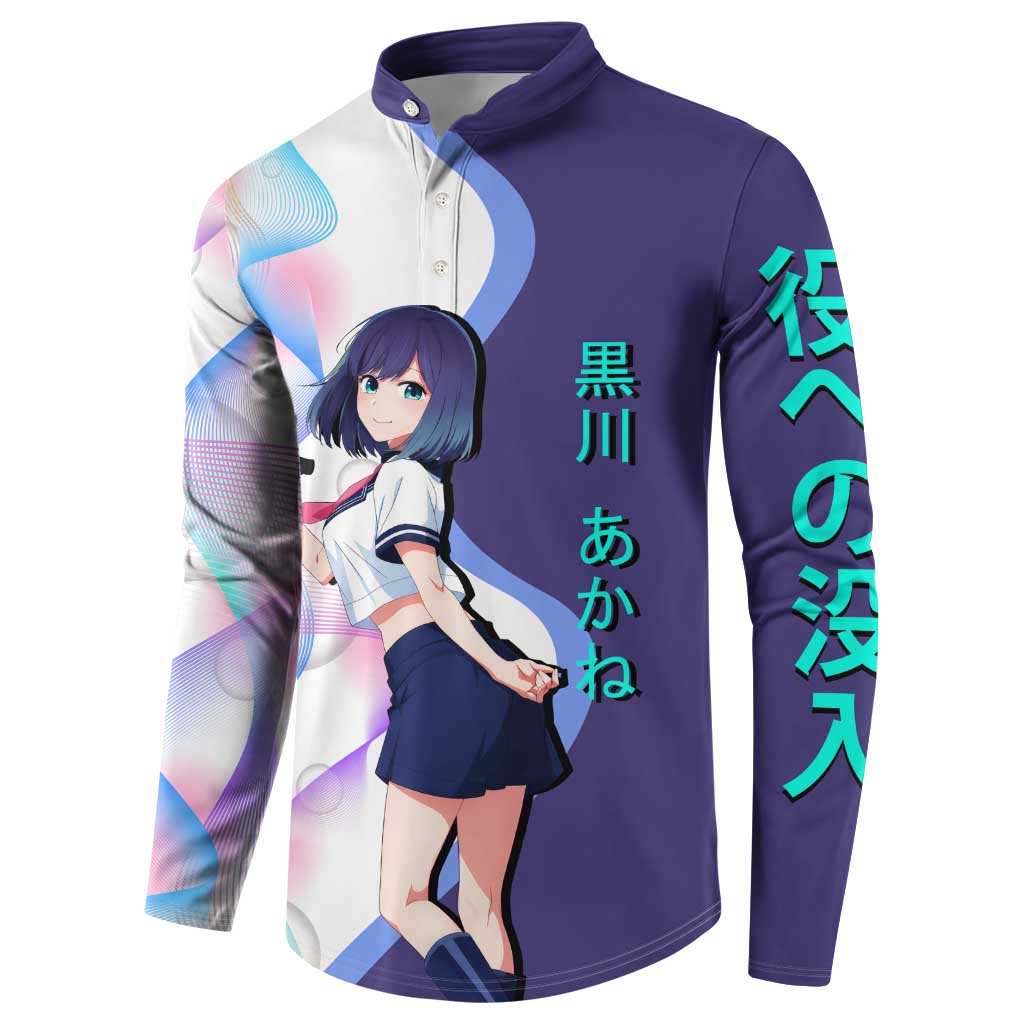Akane Kurokawa Button Sweatshirt Chic Idol Anime Style