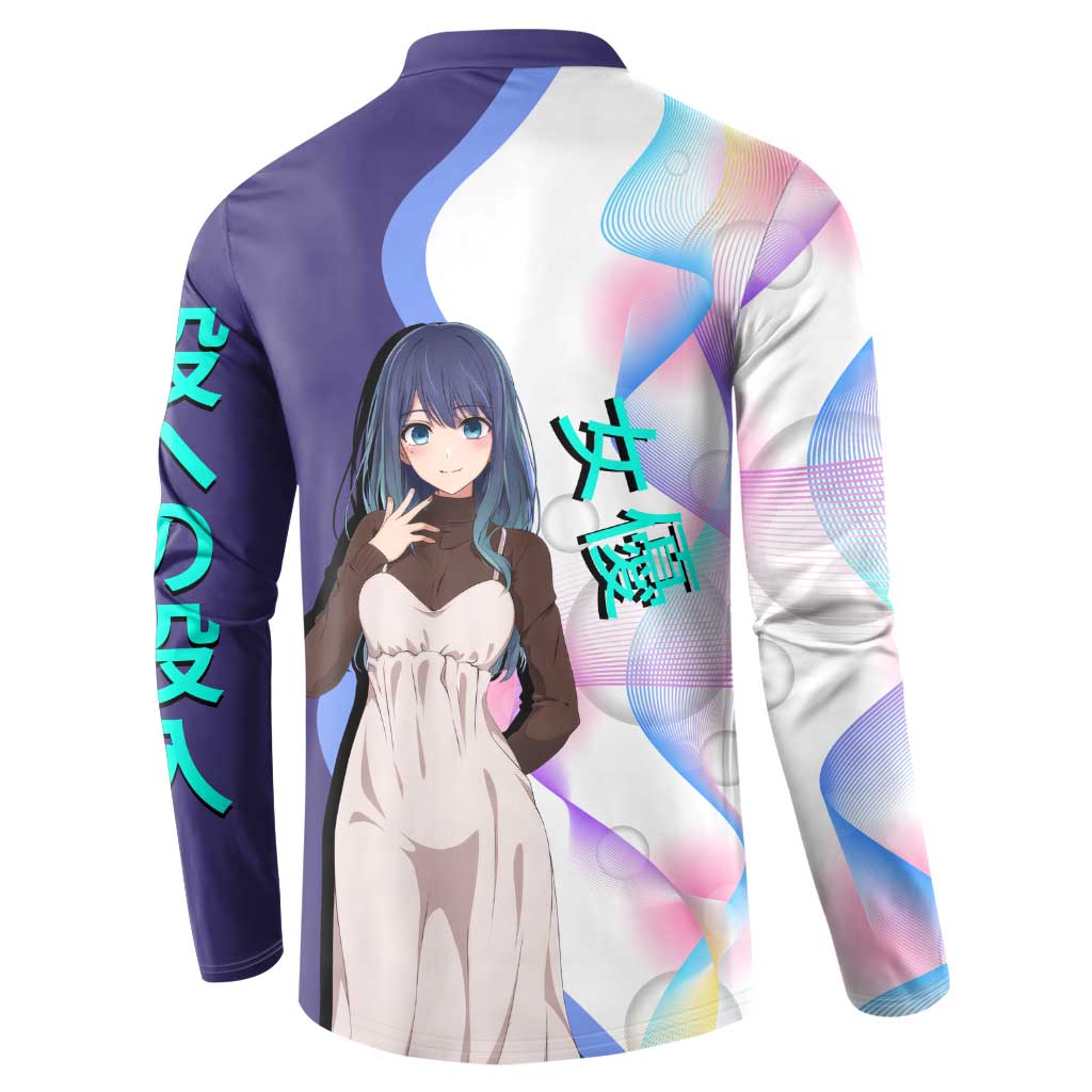 Akane Kurokawa Button Sweatshirt Chic Idol Anime Style